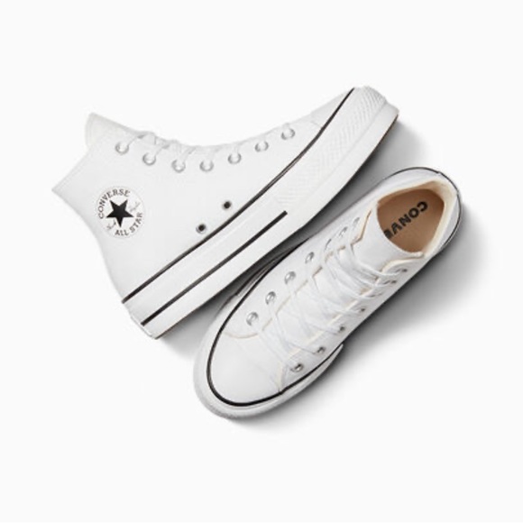 Chuck Taylor All Star Lift Platform WOMEN'S HIGH TOP SHOE White/Black/White 6.5 - Picture 5 of 15